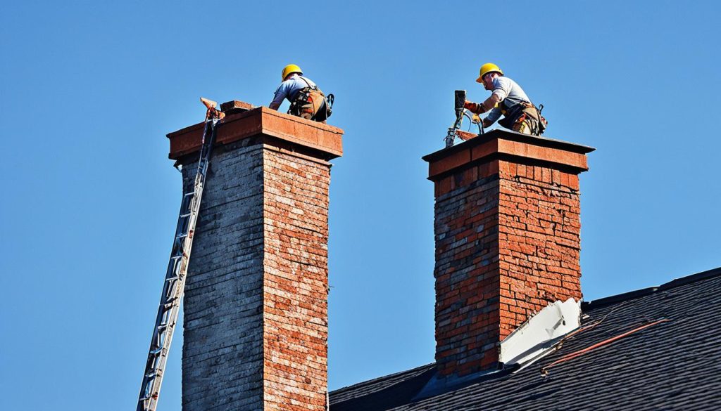 Schoorsteen voegen